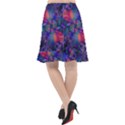 Abstract Floral Art Print Fishtail Chiffon Skirt View2