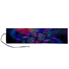 Abstract Floral Art Print Roll Up Canvas Pencil Holder (l) by SpinnyChairDesigns