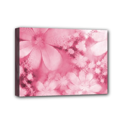 Blush Pink Watercolor Flowers Mini Canvas 7  X 5  (stretched) by SpinnyChairDesigns