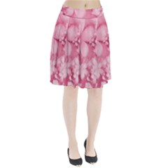 Blush Pink Watercolor Flowers Pleated Skirt by SpinnyChairDesigns