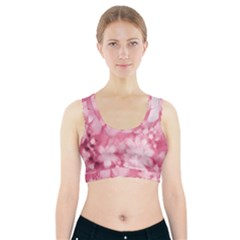 Blush Pink Watercolor Flowers Sports Bra With Pocket by SpinnyChairDesigns