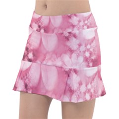 Blush Pink Watercolor Flowers Tennis Skorts by SpinnyChairDesigns