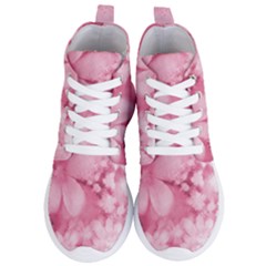 Blush Pink Watercolor Flowers Women s Lightweight High Top Sneakers by SpinnyChairDesigns