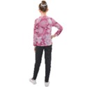 Blush Pink Watercolor Flowers Kids  Long Mesh Tee View2