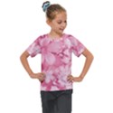 Blush Pink Watercolor Flowers Kids  Mesh Piece Tee View1