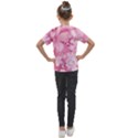 Blush Pink Watercolor Flowers Kids  Mesh Piece Tee View2