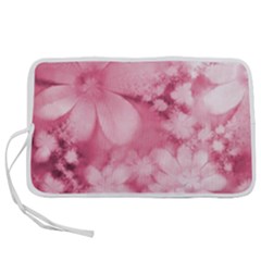 Blush Pink Watercolor Flowers Pen Storage Case (l) by SpinnyChairDesigns