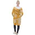 Saffron Yellow Watercolor Floral Print Hooded Pocket Cardigan View2