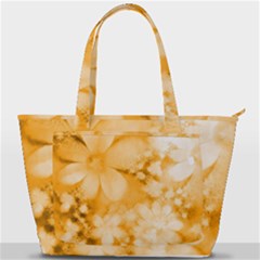 Saffron Yellow Watercolor Floral Print Back Pocket Shoulder Bag  by SpinnyChairDesigns