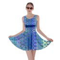 Boho Blue Wildflower Print Skater Dress View1