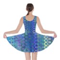 Boho Blue Wildflower Print Skater Dress View2