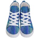 Boho Blue Wildflower Print Kids  Hi-Top Skate Sneakers View1