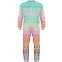 Boho Retro Pastel Floral Pattern OnePiece Jumpsuit (Men)  View2