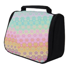 Boho Retro Pastel Floral Pattern Full Print Travel Pouch (small) by SpinnyChairDesigns