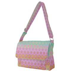 Boho Retro Pastel Floral Pattern Full Print Messenger Bag (s) by SpinnyChairDesigns