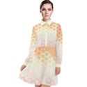 Abstract Floral Print Long Sleeve Chiffon Shirt Dress View1