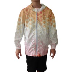 Abstract Floral Print Kids  Hooded Windbreaker by SpinnyChairDesigns