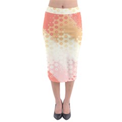 Abstract Floral Print Midi Pencil Skirt by SpinnyChairDesigns