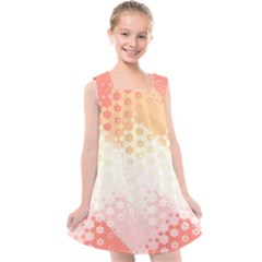 Abstract Floral Print Kids  Cross Back Dress by SpinnyChairDesigns