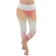 Abstract Floral Print Lightweight Velour Capri Yoga Leggings by SpinnyChairDesigns