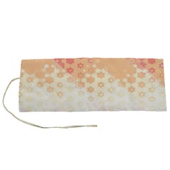 Abstract Floral Print Roll Up Canvas Pencil Holder (s) by SpinnyChairDesigns