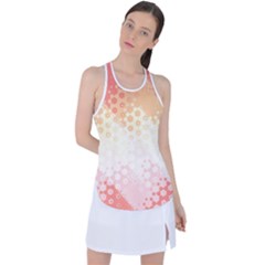 Abstract Floral Print Racer Back Mesh Tank Top by SpinnyChairDesigns