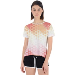 Abstract Floral Print Open Back Sport Tee by SpinnyChairDesigns