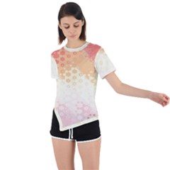 Abstract Floral Print Asymmetrical Short Sleeve Sports Tee by SpinnyChairDesigns