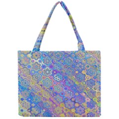 Boho Retro Wildflower Print Mini Tote Bag by SpinnyChairDesigns