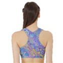 Boho Retro Wildflower Print Sports Bra with Border View2