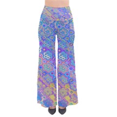 Boho Retro Wildflower Print So Vintage Palazzo Pants by SpinnyChairDesigns