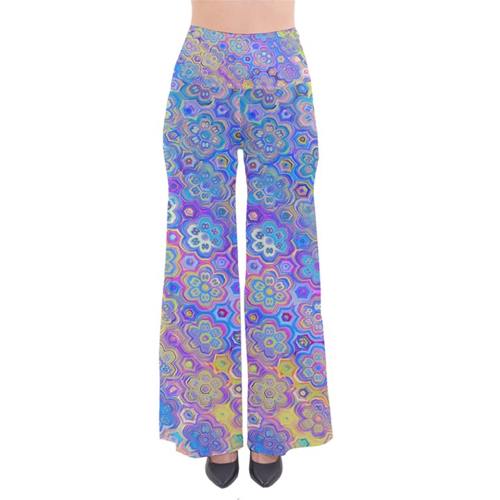 Boho Retro Wildflower Print So Vintage Palazzo Pants