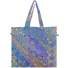 Boho Retro Wildflower Print Canvas Travel Bag by SpinnyChairDesigns