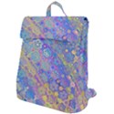 Boho Retro Wildflower Print Flap Top Backpack View1