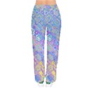 Boho Retro Wildflower Print Women velvet Drawstring Pants View2