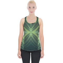 Abstract Green Stripes Piece Up Tank Top by SpinnyChairDesigns