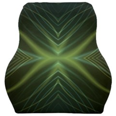 Abstract Green Stripes Car Seat Velour Cushion 