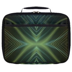 Abstract Green Stripes Full Print Lunch Bag by SpinnyChairDesigns