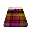 Pink Yellow Madras Plaid Fitted Sheet (Full/ Double Size) View1