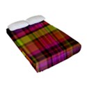 Pink Yellow Madras Plaid Fitted Sheet (Full/ Double Size) View2