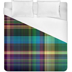 Colorful Madras Plaid Duvet Cover (king Size) by SpinnyChairDesigns