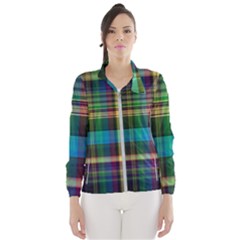 Colorful Madras Plaid Women s Windbreaker by SpinnyChairDesigns