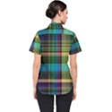 Colorful Madras Plaid Women s Short Sleeve Shirt View2