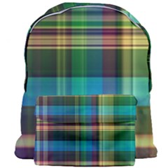 Colorful Madras Plaid Giant Full Print Backpack by SpinnyChairDesigns