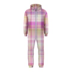 Pink Madras Plaid Hooded Jumpsuit (kids) by SpinnyChairDesigns