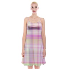 Pink Madras Plaid Spaghetti Strap Velvet Dress by SpinnyChairDesigns