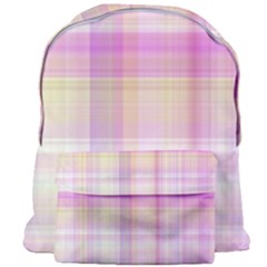 Pink Madras Plaid Giant Full Print Backpack by SpinnyChairDesigns