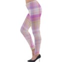 Pink Madras Plaid Lightweight Velour Leggings View3