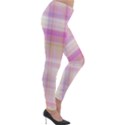 Pink Madras Plaid Lightweight Velour Leggings View4