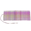 Pink Madras Plaid Roll Up Canvas Pencil Holder (S) View1